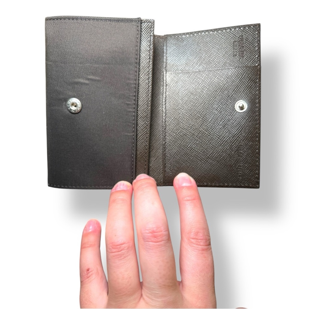 Prada Nylon Card Holder, Wallet, Chocolate Brown - Picture 6 of 10